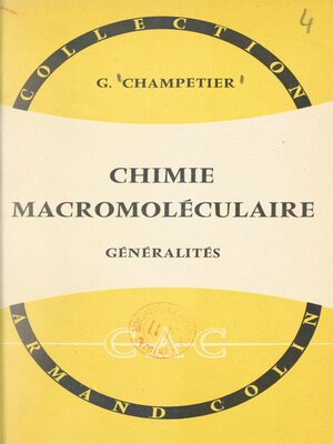 cover image of Chimie macromoléculaire